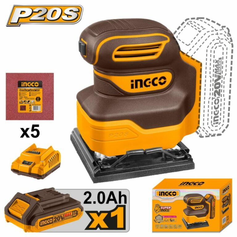 Ponceuse à feuille 20V ingco