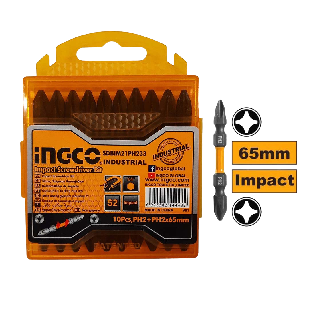 Embouts noir 10pcs 65mm ingco