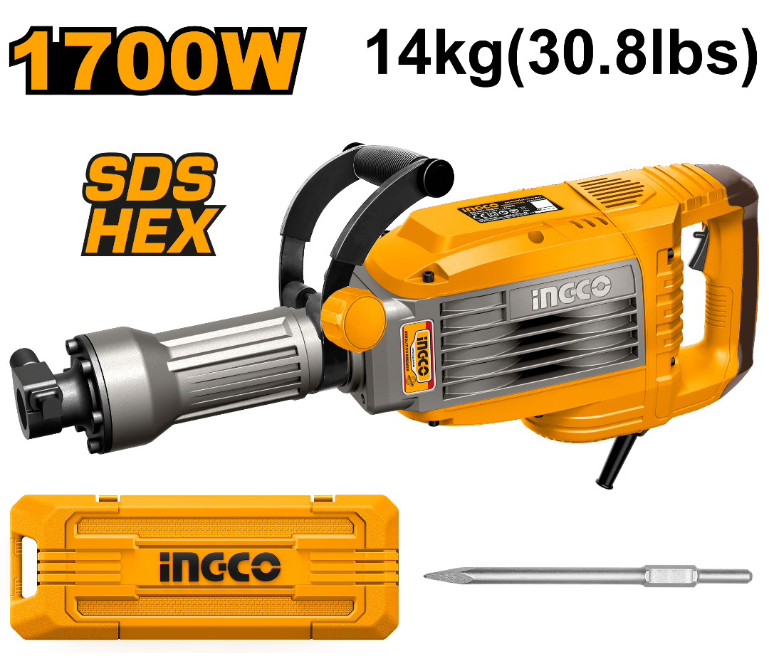 marteau piqueur 1700w sds max 14KG ingco