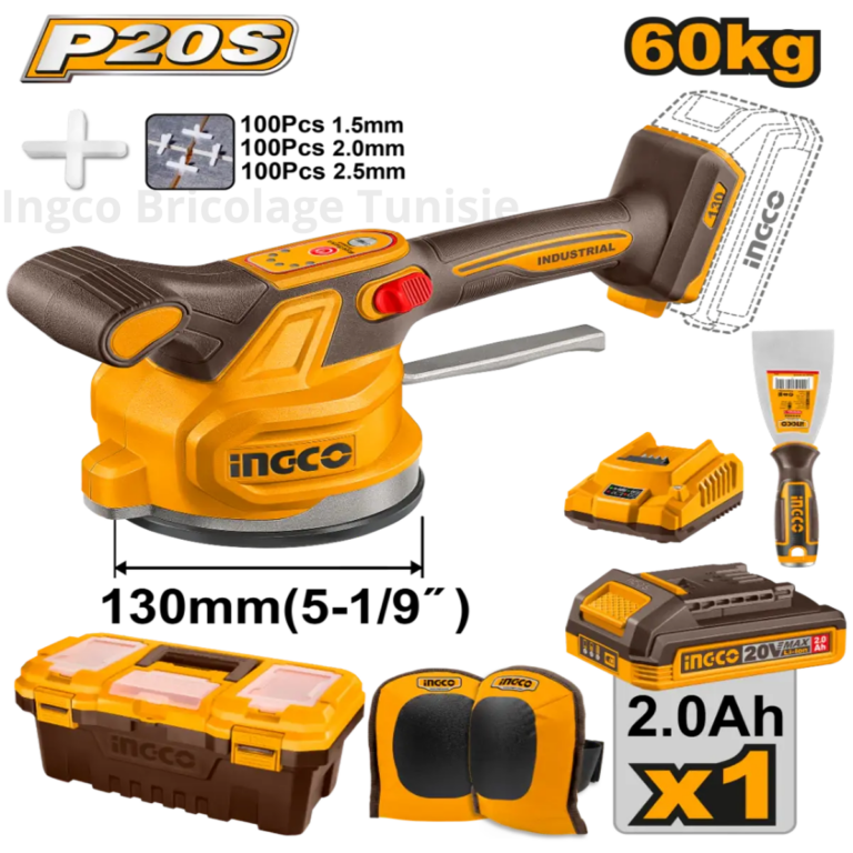 Vibreuse carrelage 20V ingco 60kg