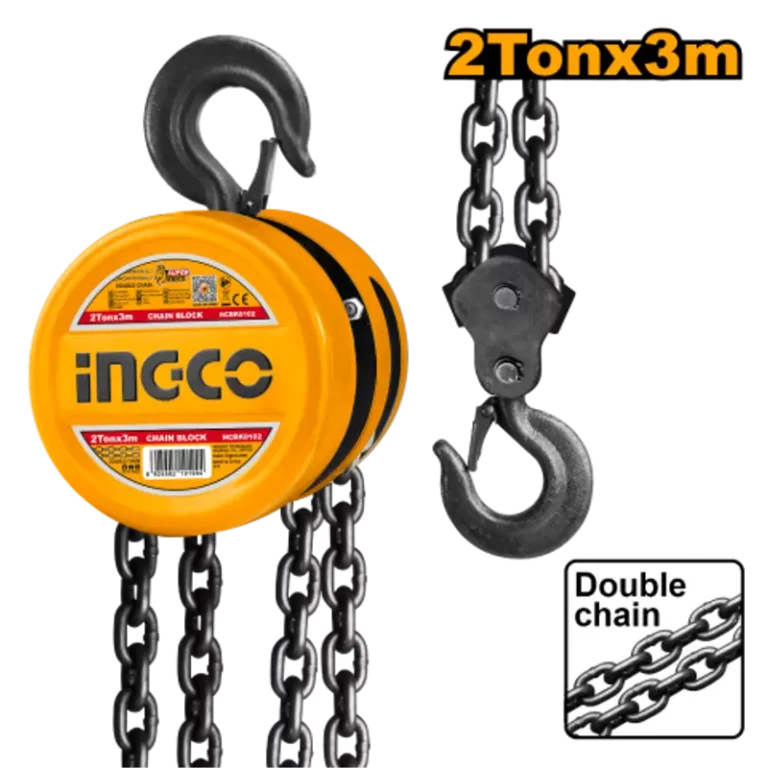 Palan à chaîne ingco 2 tonnes 3 mt hcbk0102