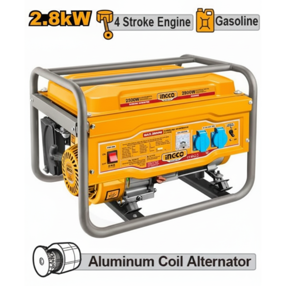 Générateur à essence 2.8 kva démarrage à recul