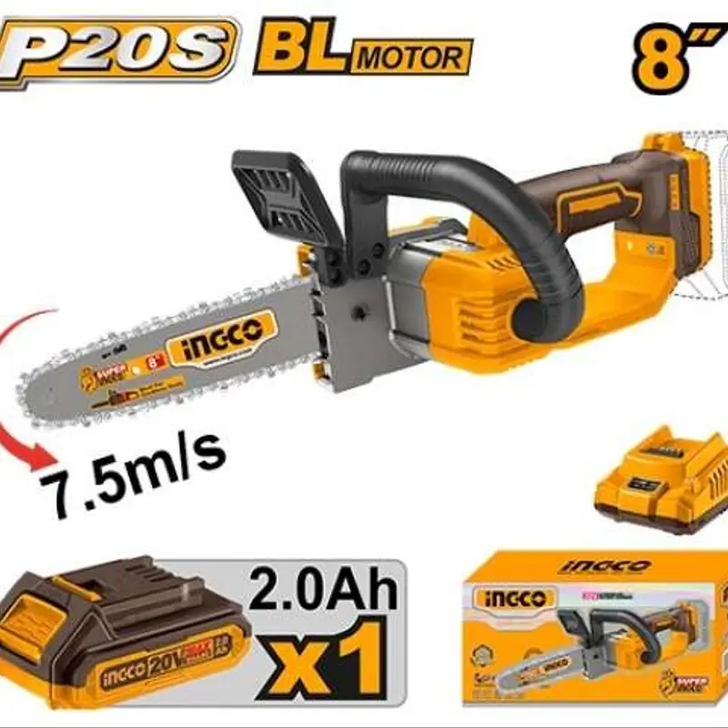 Tronçonneuse 20v 2A 8&Prime; 20cm ingco