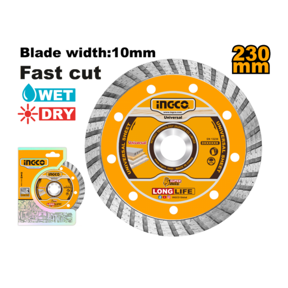 Bague coupante 230 mm INGCO