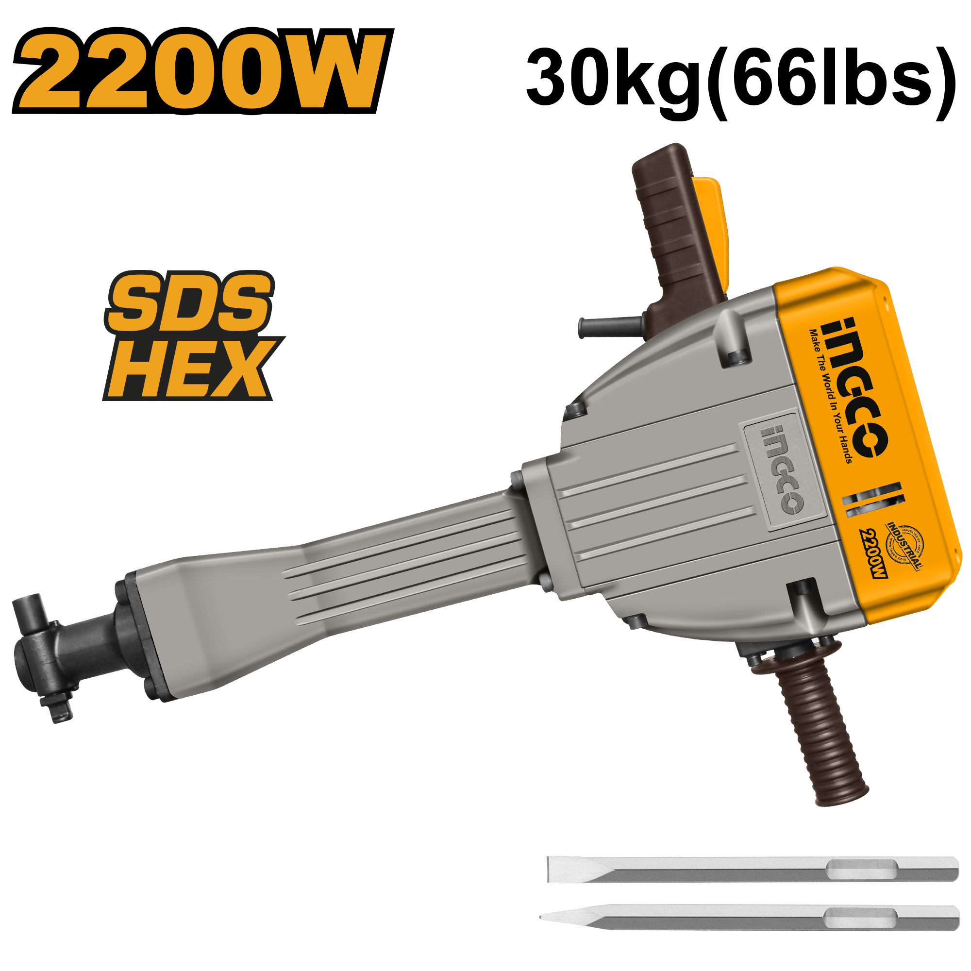 Marteau piqueur 30Kg ingco 2200W