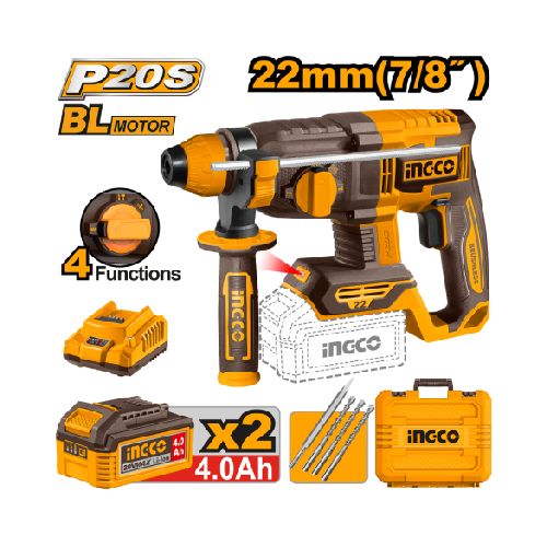 Marteau perforateur 4ah ingco 22mm 4 modes