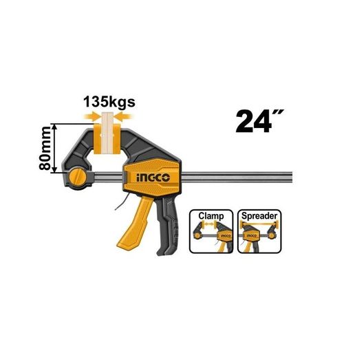 Serre-joint rapide pour le travail du bois 24&Prime; 600mm INGCO