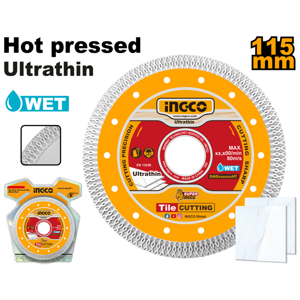 Disque diamanté à bord maillé