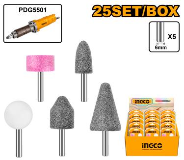 Set de 25 accessoires pour meulage à matrices INGCO