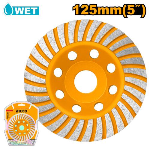 Disque boisseau diamanté 125mm  INGCO