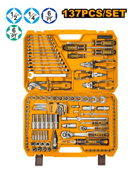 Ensemble d’outils à main 137 pièces INGCO